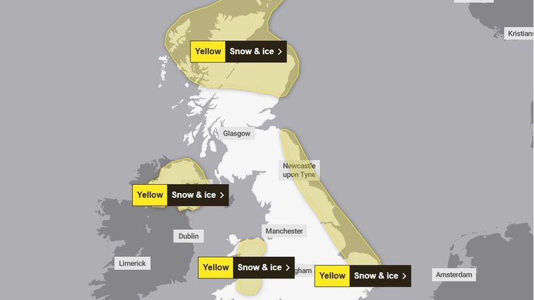 Yellow weather warning coming from Meteorology on Wednesday