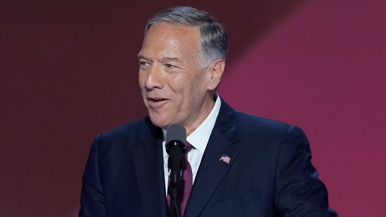 Former Sec. of State Mike Pompeo speaks during the Republican National Convention on Thursday, July 18, 2024, in Milwaukee. (AP Photo/J. Scott Applewhite)