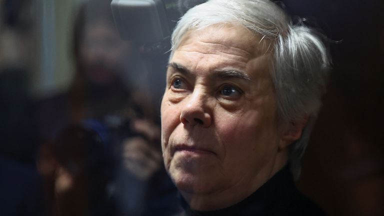 Nadezhda Buyanova, 68, was convicted of spreading “fakes” about the Russian army. Pic: Reuters