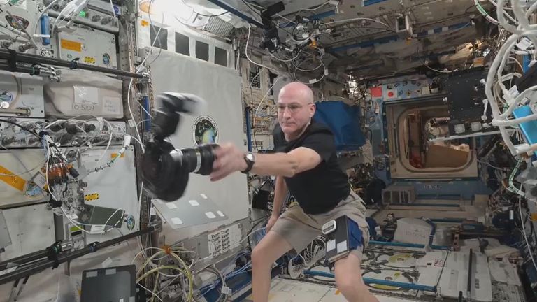 NASA astronaut captures spinning shot using lack of gravity at ...