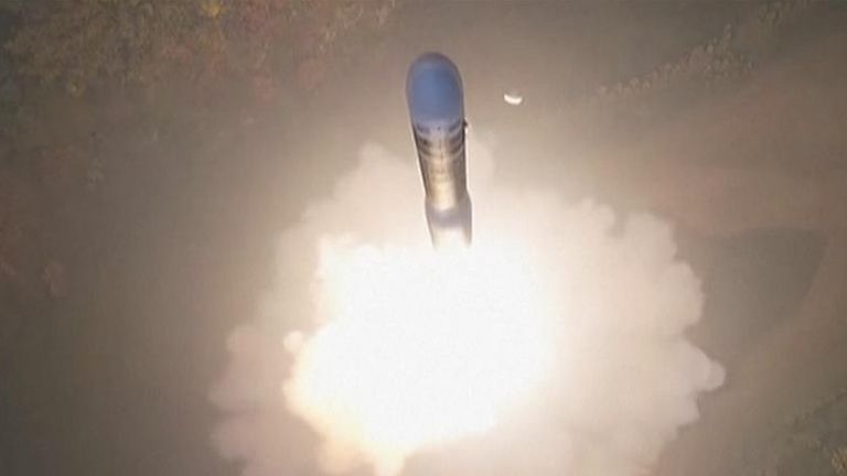 North Korea test launches its latest enormous missile