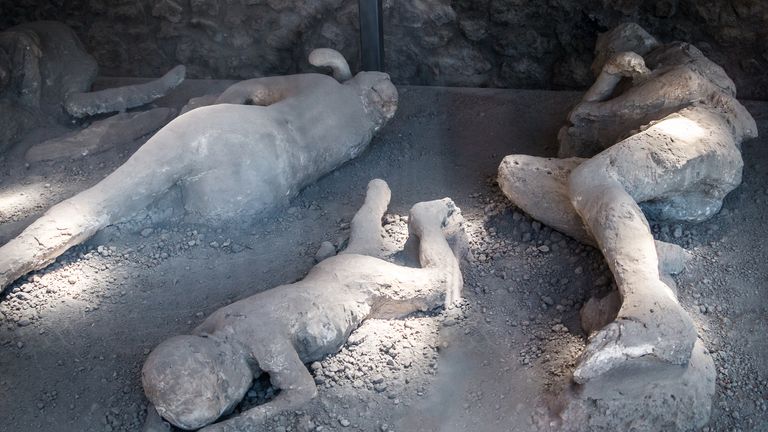 Victims covered in ash in Pompeii. File pic: iStock