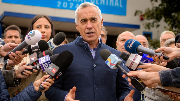 Calin Georgescu has won the first round of Romania's presidential elections. Pic: AP