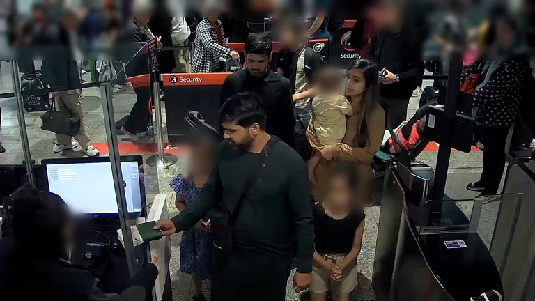 Family fled to Pakistan. Pic: Surrey Police/PA