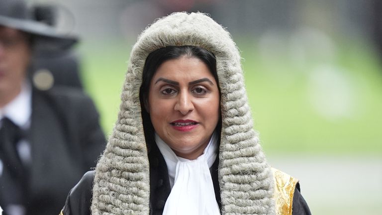 Secretary of Justice, Shabana Mahmood, after the annual judges service at Westminster Abbey. Lying Photo: Dad