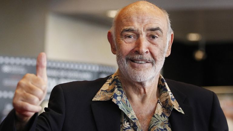 Sir Sean Connery ahead of a screening of his old 1975 classic movie "The Man Who Would be King", part of the Edinburgh International Film Festival, showing at the Theatre in Edinburgh.