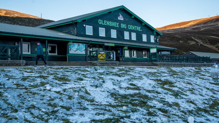 A dusting of snow at the Glenshee Ski Centre near Braemar in Aberdeenshire. The UK is bracing for snow, ice and cold temperatures as up to 20cm of snow could hit the UK over the coming days. Picture date: Monday November 18, 2024. PA Photo. See PA story WEATHER Snow. Photo credit should read: Jane Barlow/PA Wire