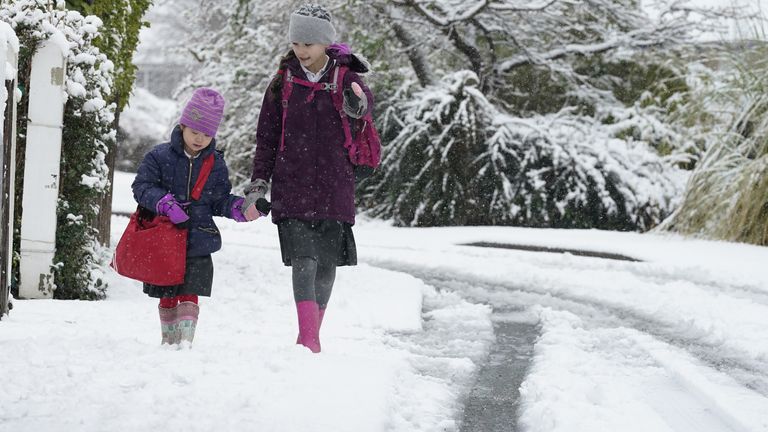 Snow in Leeds. File photo: PA.