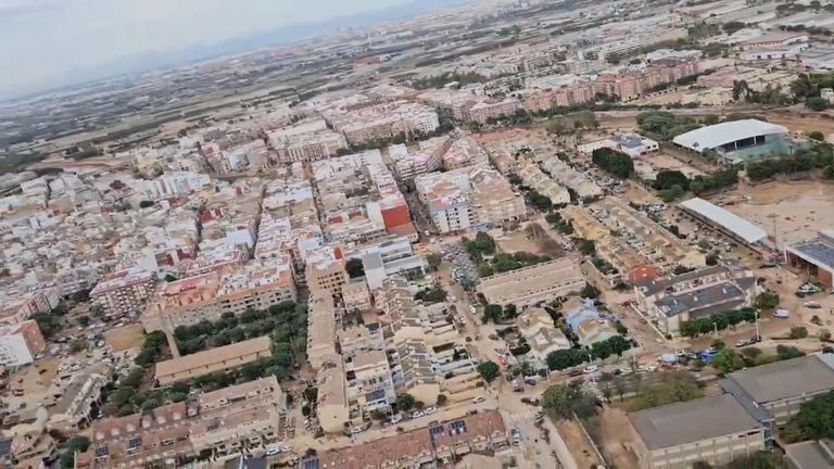 Aerial footage captures devastating aftermath of the fatal floods