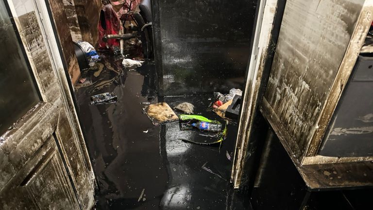 Garage in wales destroyed by Storm Bert