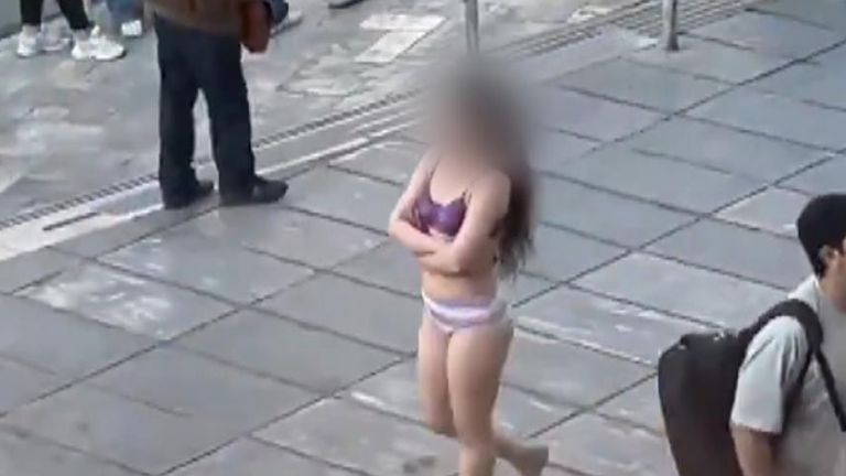 Amnesty demands release of woman 'violently arrested' after stripping off to protest strict Islamic dress code, reports say