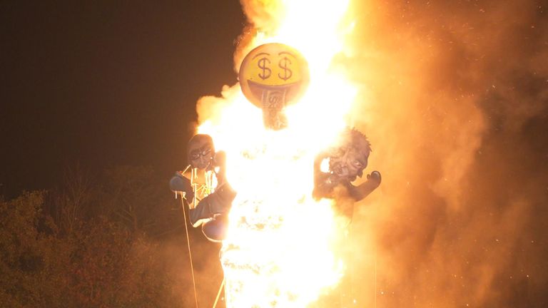 The Ticketmaster and Oasis brothers effigy burning