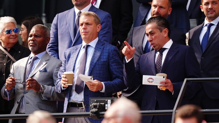 Todd Boehly (centre) a Chelsea game in September. File pic: PA