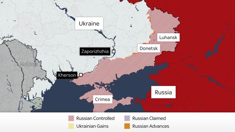 Eastern ukraine map