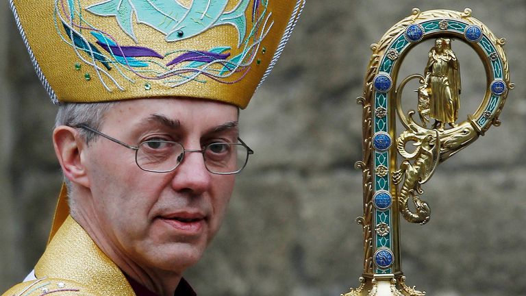 Justin Welby resigned as Archbishop of Canterbury on Tuesday. Pic: Reuters