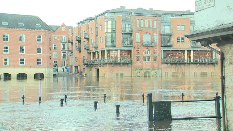 Flooding in York following Storm Bert