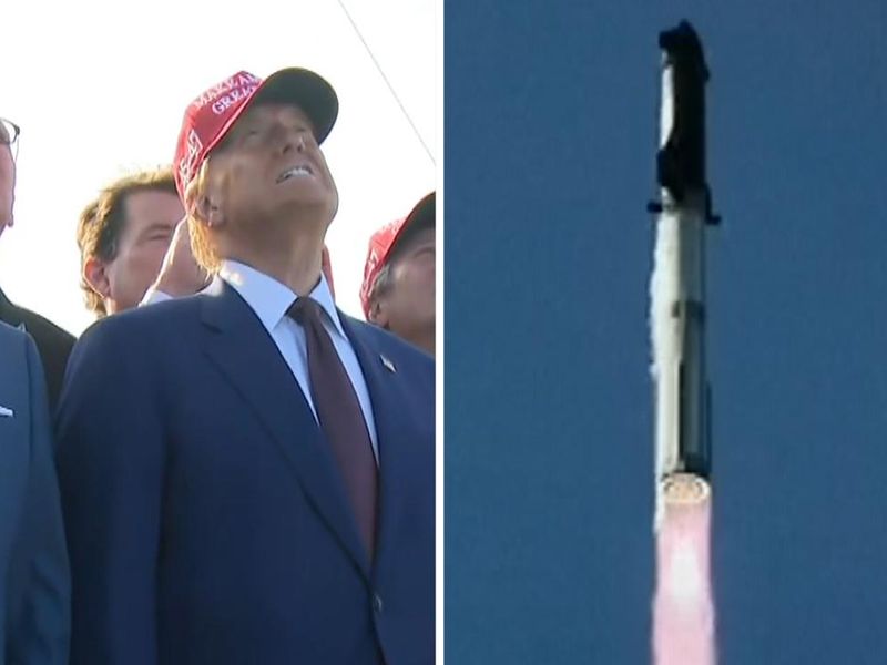 Trump watches Musk rocket hitch