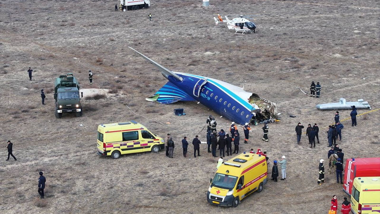 Azerbaijan Airlines plane crashes near Kazakhstan's Aktau airport