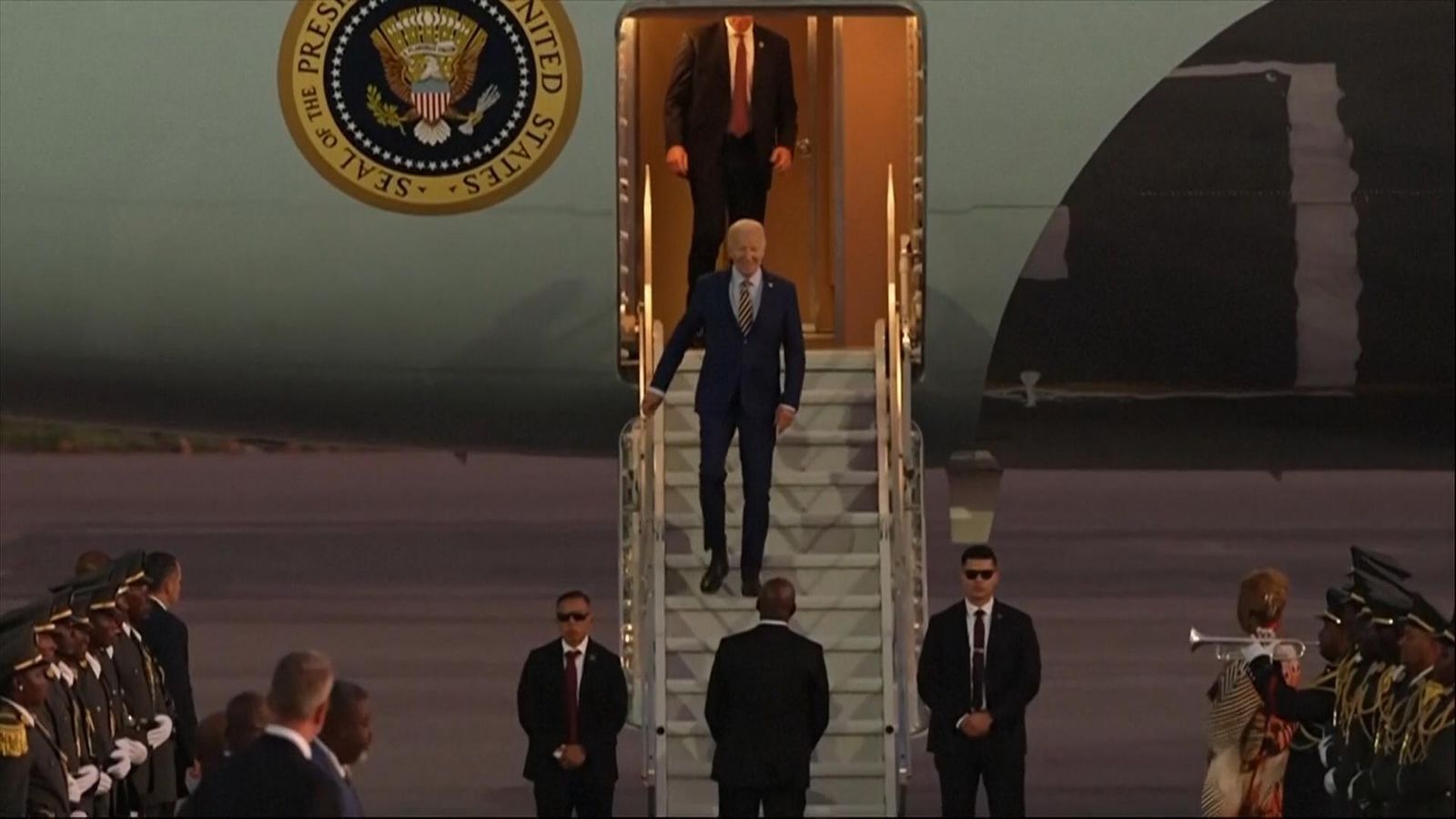 Us president joe biden arrives in angola for first sub saharan visit