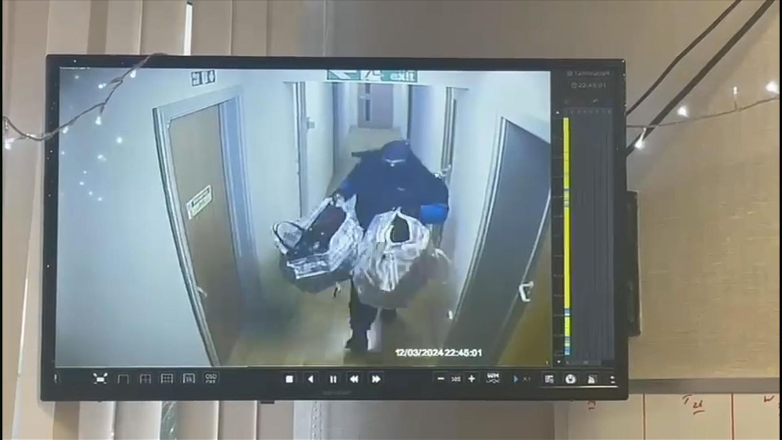 CCTV shows two men stealing luxury handbags and watches from a North ...