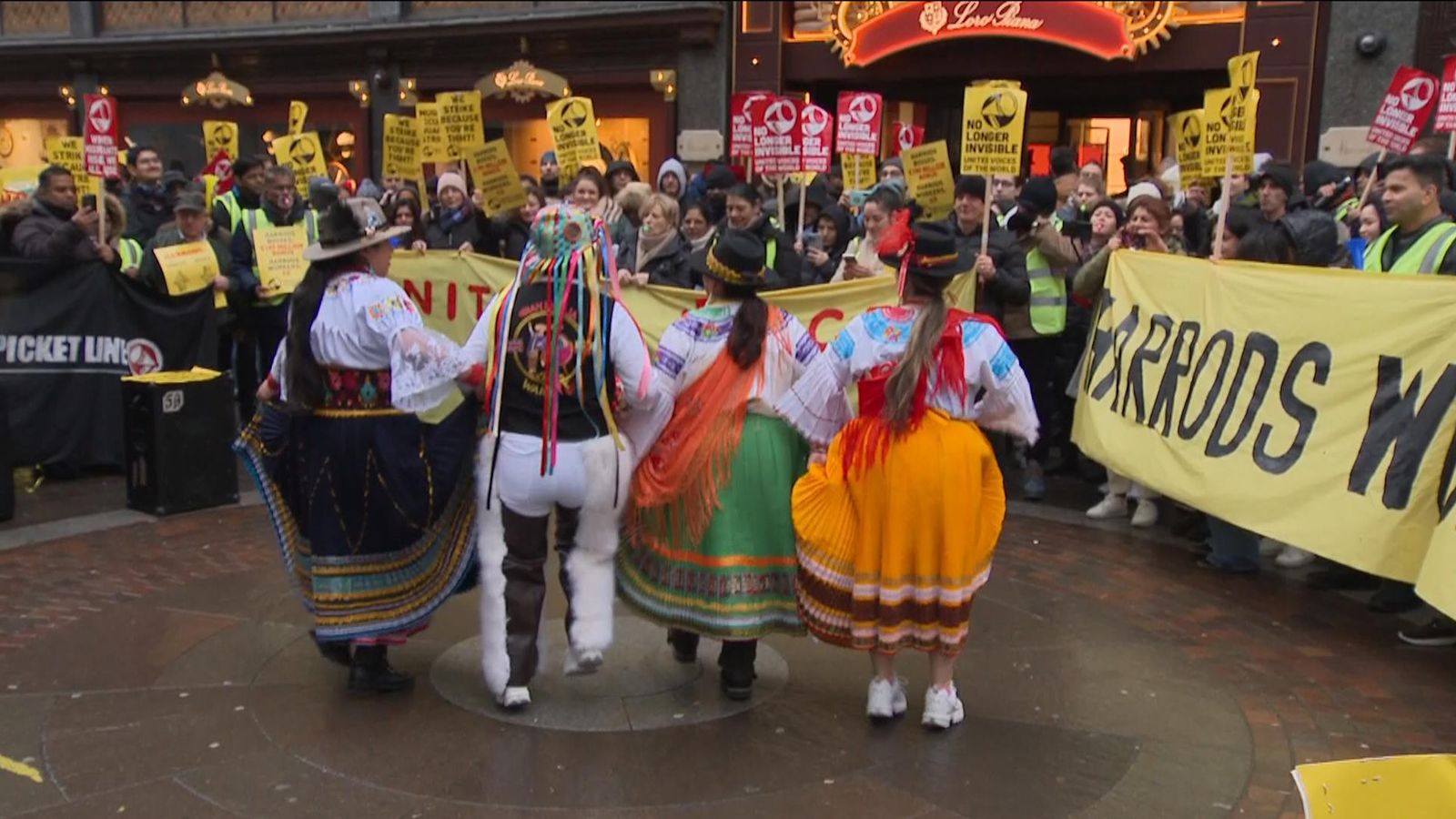 Harrods workers go on strike over pay and working conditions | News UK ...