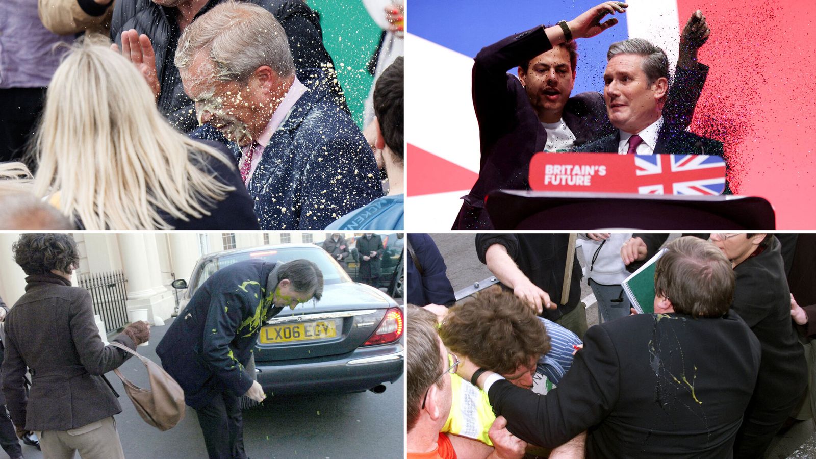 All the strange things that have been thrown at politicians over the years