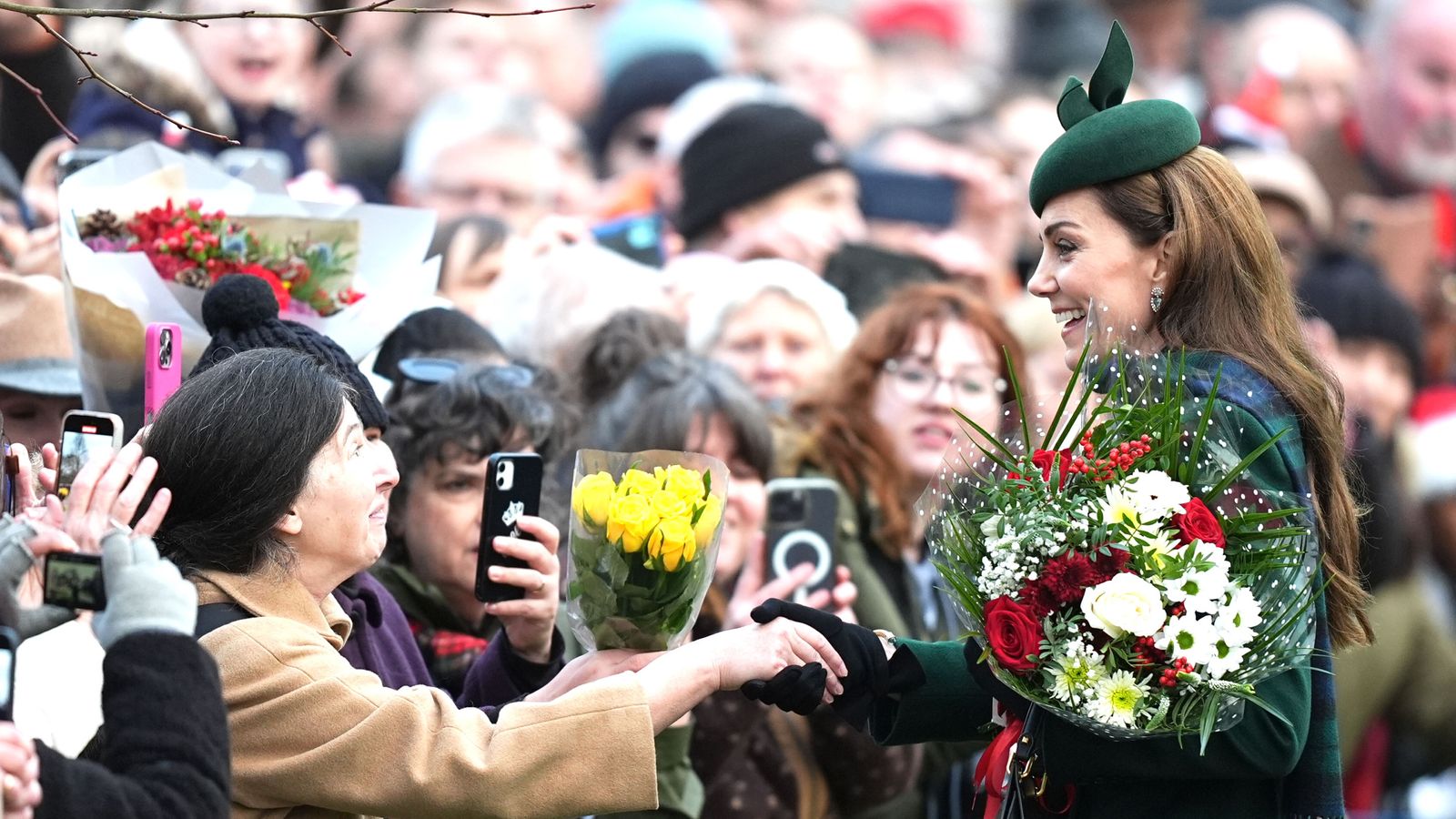 Royal Family latest: Kate showered with flowers as King, Queen and ...