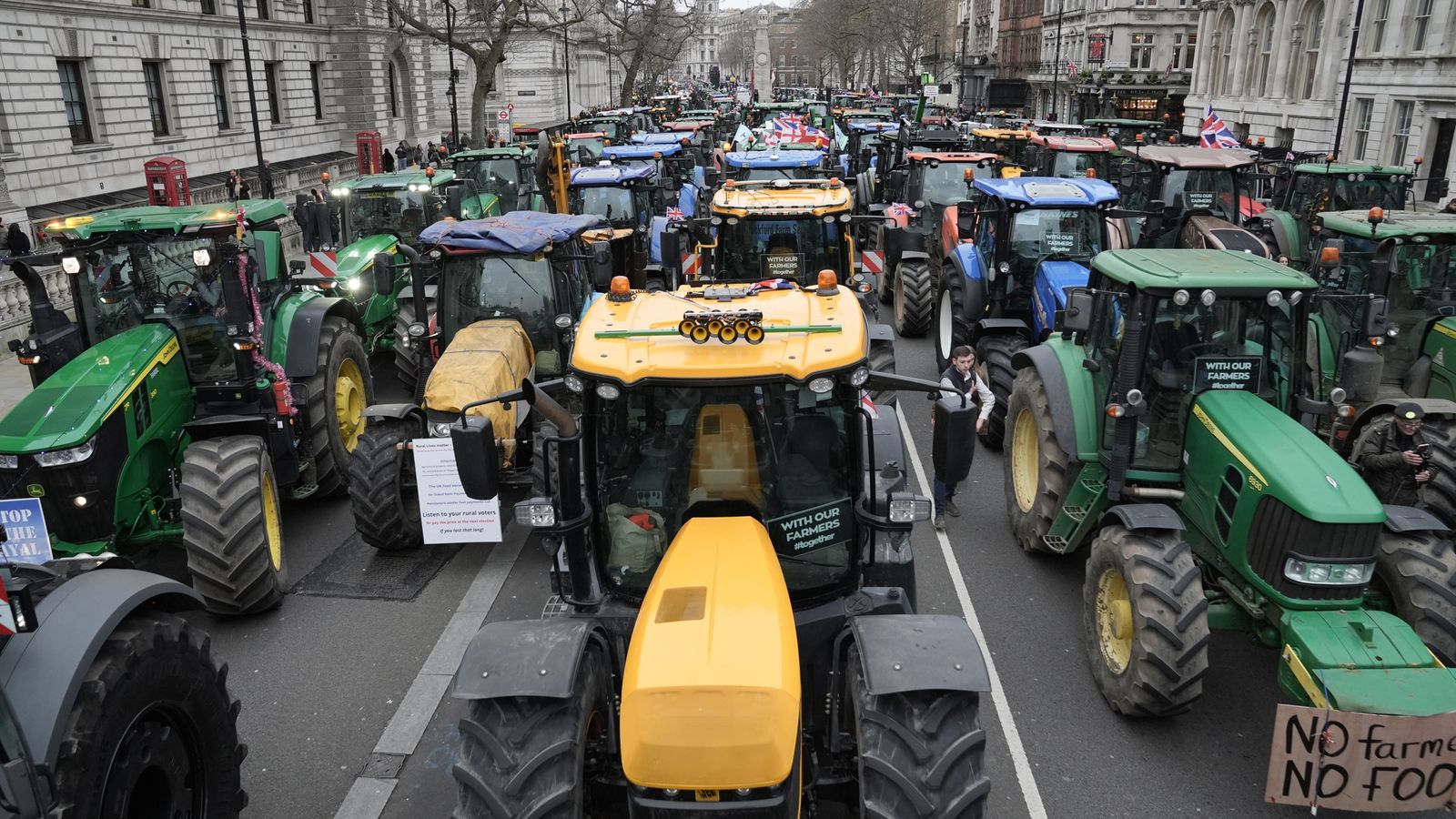 NFU chief says he 'cannot rule out' food shortages if farmers go on strike