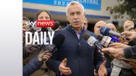 IMAGE: Calin Georgescu, running as an independent candidate for president, speaks to media after registering his bid in the country's presidential elections, in Bucharest, Romania, Tuesday, Oct. 1, 2024. (AP Photo/Alexandru Dobre)
