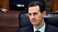 FILE - In this Jan. 7, 2020, file photo, Syrian President Bashar Assad listens to Russian President Vladimir Putin during their meeting in Damascus, Syria. The Trump administration is ramping up pressure on Syrian President Bashar Assad and his inner circle with a raft of new economic and travel sanctions for human rights abuses. (Alexei Nikolsky, Sputnik, Kremlin Pool Photo via AP)



