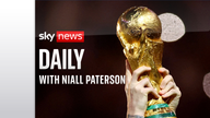 FILE PHOTO: Soccer Football - FIFA World Cup Qatar 2022 - Final - Argentina v France - Lusail Stadium, Lusail, Qatar - December 18, 2022 General view of Argentina's Lionel Messi lifting the trophy as he celebrates winning the World Cup REUTERS/Hannah Mckay/File Photo