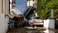 
Cars are piled up following storm Bora in the area of Lalysos, on the island of 
Cars are piled up following storm Bora in the area of Lalysos, on the island of Rhodes, Greece, December 1, 2024. REUTERS/Lefteris Damianidis TPX IMAGES OF THE DAY, Greece, December 1, 2024. REUTERS/Lefteris Damianidis TPX IMAGES OF THE DAY