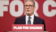 Keir Starmer speaks during his ''plan for change'' speech in Buckinghamshire.
Pic: Reuters