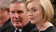 Sir Keir Starmer and former PM Liz Truss. File pic: Joe Giddens/Pool Photo via AP