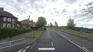 street view image of East Bank Road, Sheffield, which was near the scene of a fatal crash involving a stolen vehicle. Location is 387 East Bank Road, Sheffield, junction of Eastern Avenue 