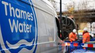 A Thames Water employee walks by a van as repair and maintenance work takes place, in London, Britain, December 16, 2024. REUTERS/Mina Kim

