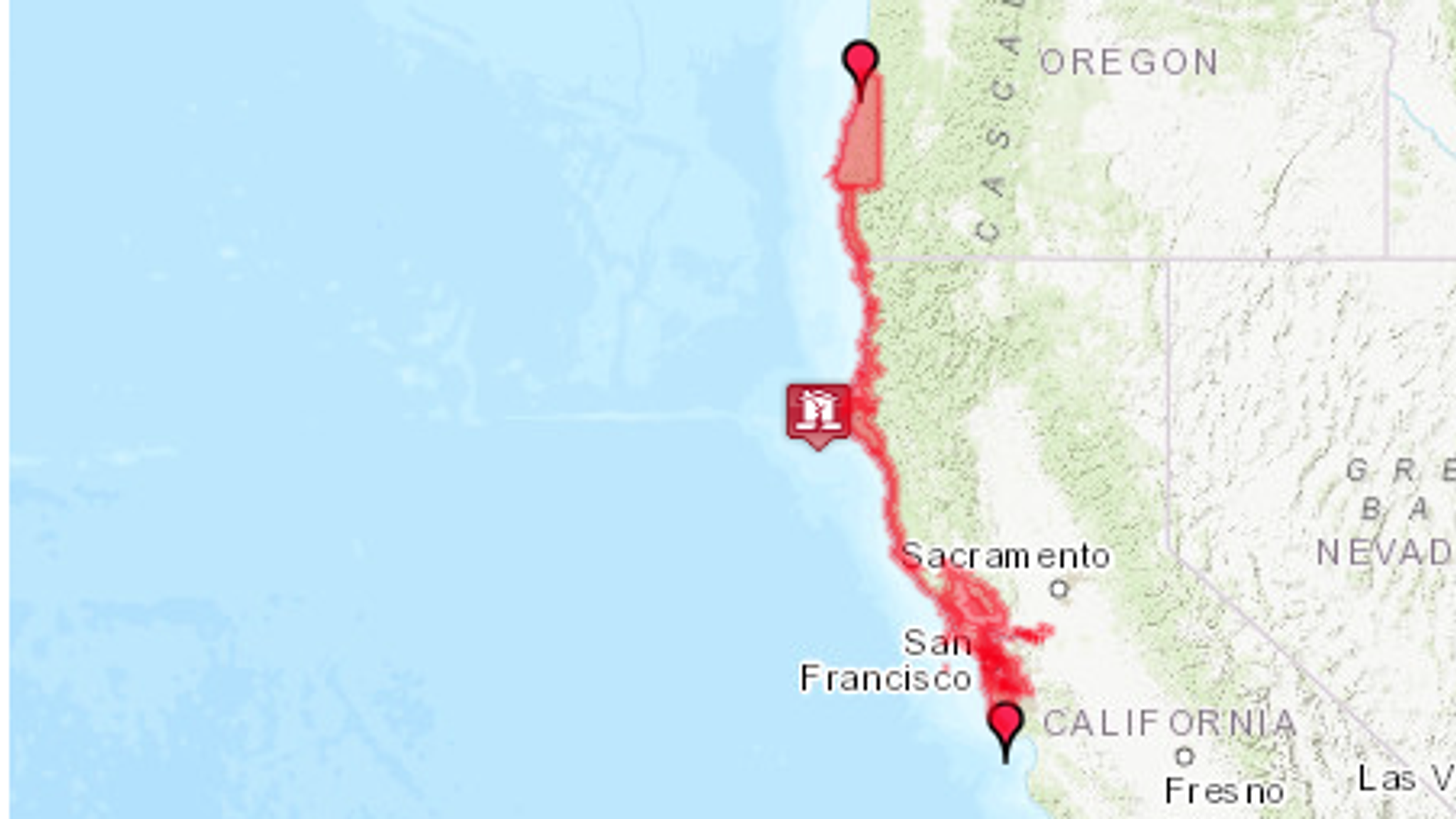 Tsunami warning lifted after powerful earthquakes off California coast