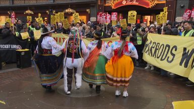 Harrods workers go on strike over pay and working conditions | News UK ...
