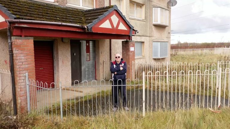 A pensioner is refusing to leave what&#39;s being branded Britain&#39;s &#39;loneliest housing estate&#39;.