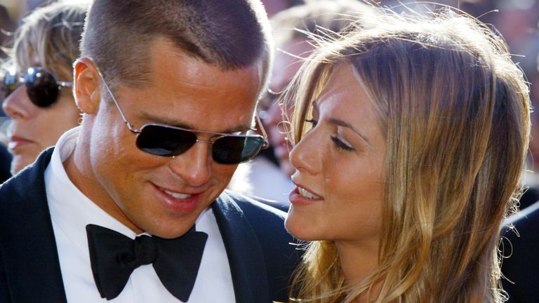 Brad Pitt and Jennifer Aniston on the red carpet in 2004. File pic: Reuters