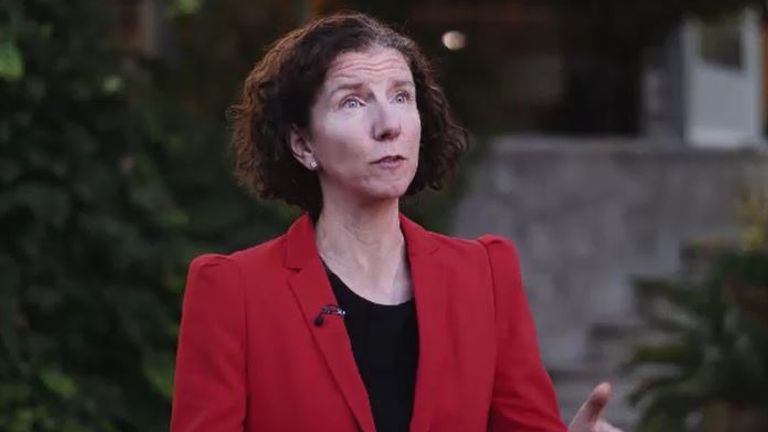 Anneliese Dodds, International Development minister, speaks to Sky News