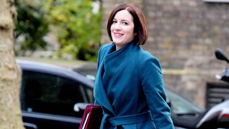 Education Secretary Bridget Phillipson arrives in Downing Street.
Pic: PA