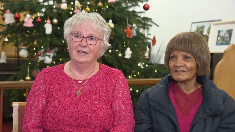 (L-R) Friends Carrie Walsh and Rose Hayes