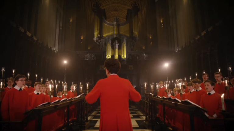 The choir of King’s College Chapel. Pic: King’s College Recordings.

