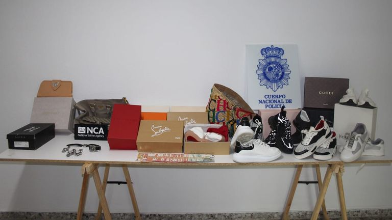 High value items seized following Colin Wright's arrest. Pic: NCA