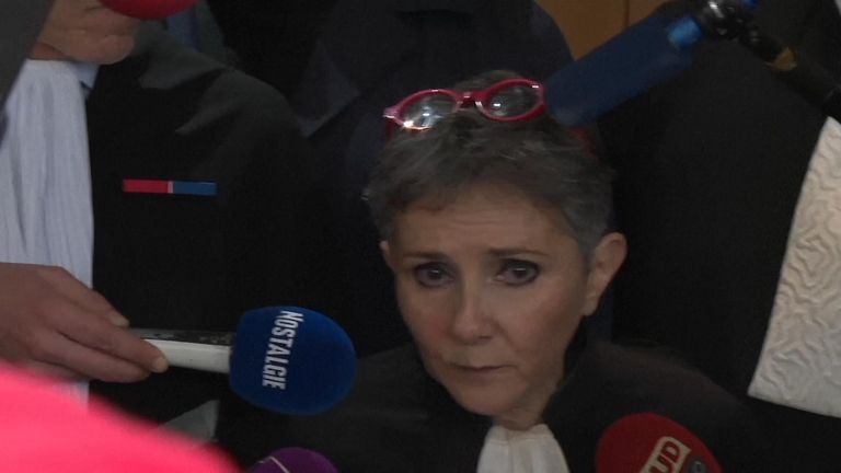 Dominique Pelicot's lawyer says she will not criticise any decision made by the courts.
