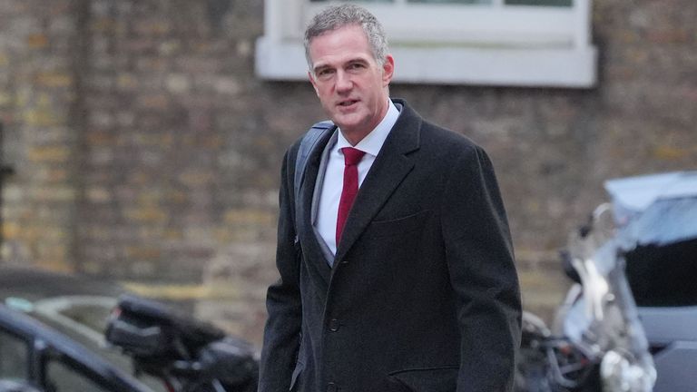 Science, Innovation and Technology Secretary Peter Kyle arrives in Downing Street.
Pic: PA