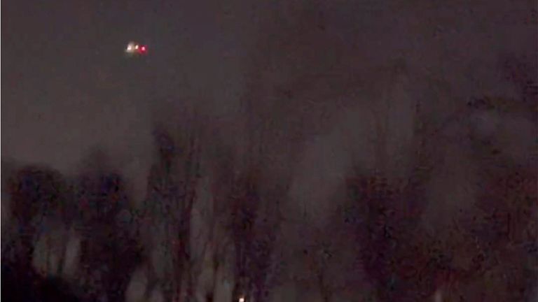 FILE - In this image taken from video provided by MartyA45_, several drones appear to be flying over Randolph, N.J., on Wednesday, Dec. 4, 2024. (MartyA45_ /TMX via AP, File)