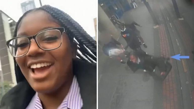 compile of screengrabs from court-released video linked to the trial of Hassan Sentamu accused of fatally stabbing 15-year-old Elianne Andam in Croydon