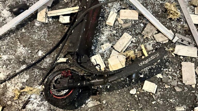 The scooter that exploded, killing the Russian general